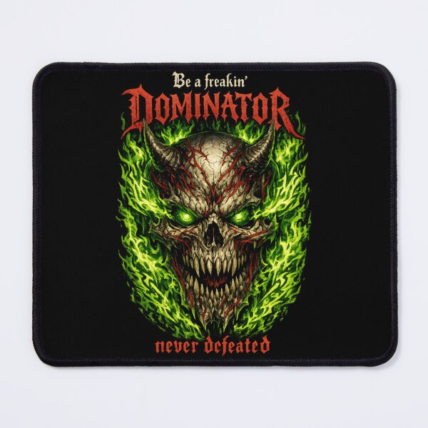 Item preview, Be a Freakin Dominator – Dark Gothic Flaming skull designed and sold by SidTastic .