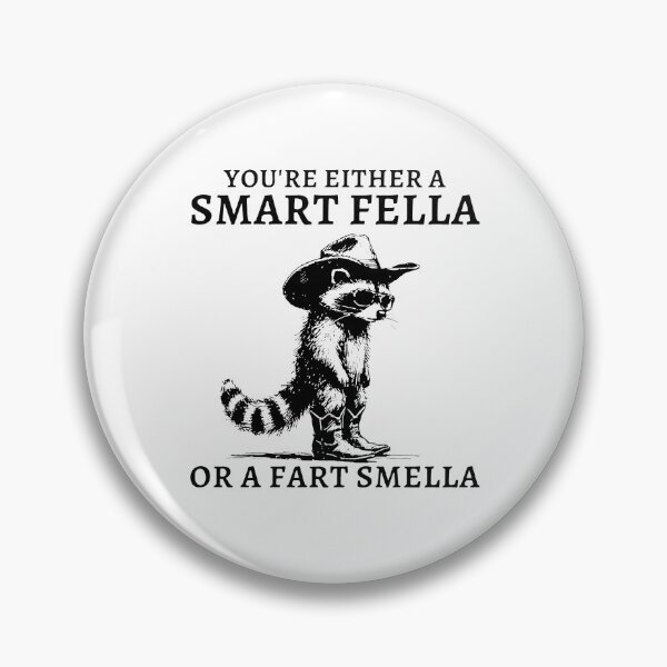 Item preview, Retro Smart Fella Raccoon 90s, You're either a smart fella or a fart smella designed and sold by sawczy-shop.