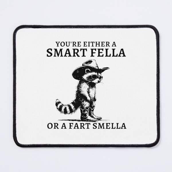 Item preview, Retro Smart Fella Raccoon 90s, You're either a smart fella or a fart smella designed and sold by sawczy-shop.