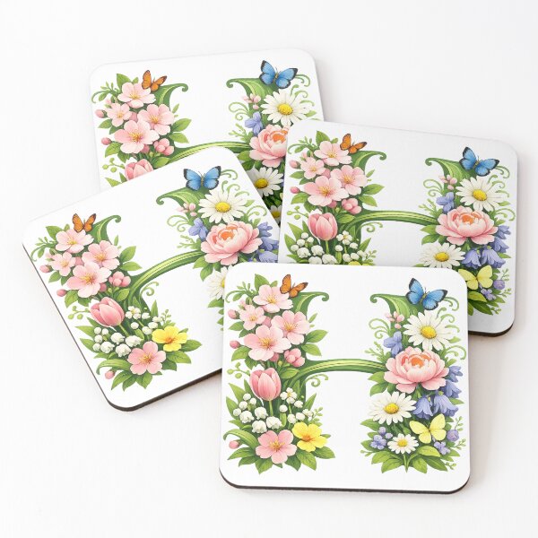 Item preview, Springtime magic for Mom – Personalized floral monogram H designed and sold by CoolContent Factory.
