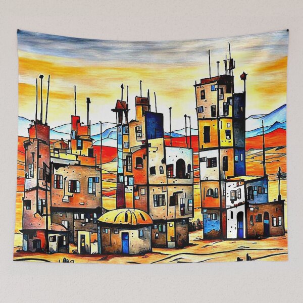 Item preview, Unfinished Desert Town designed and sold by George Hutton Hunter.