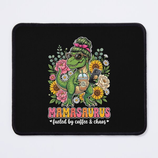 Item preview, Mamasaurus Fueled By Coffee & Chaos Funny Mom Life Dinosaur Lover designed and sold by SofenArt.