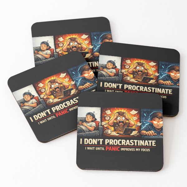 Item preview, I Don’t Procrastinate Shirt – Panic Improves My Focus Funny T-Shirt – Relatable Productivity Humor designed and sold by Laughprints.