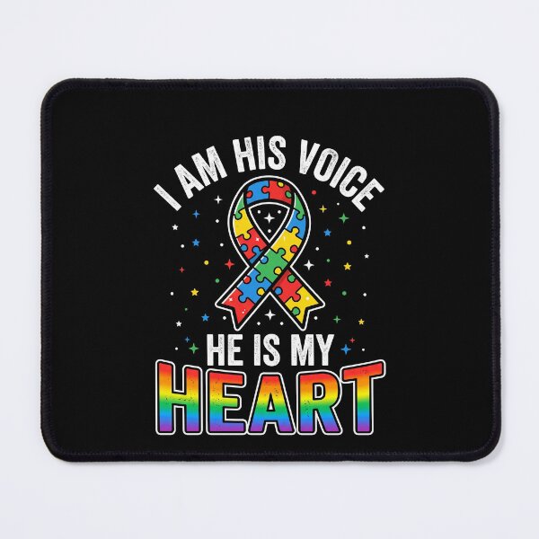 Item preview, I Am His Voice He Is My Heart Autism Awareness Advocate Parent designed and sold by SofenArt.
