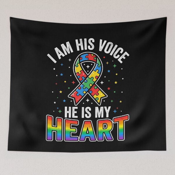 Item preview, I Am His Voice He Is My Heart Autism Awareness Advocate Parent designed and sold by SofenArt.