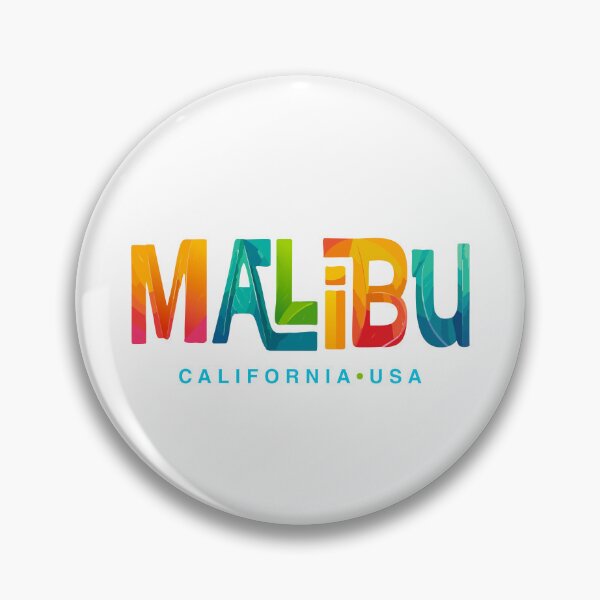 Item preview, Malibu California Retro Typographic Design designed and sold by Futurebeachbum.