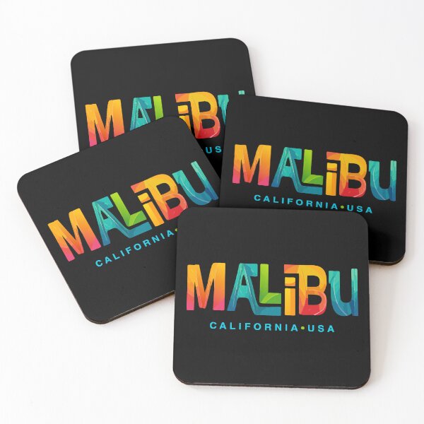 Item preview, Malibu California Retro Typographic Design designed and sold by Futurebeachbum.