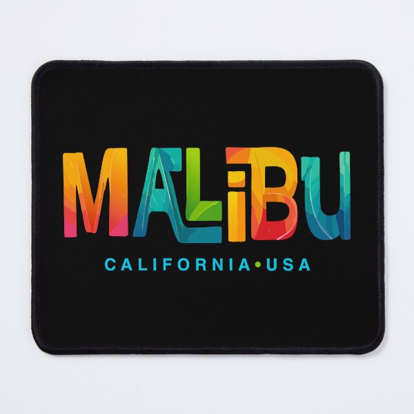 Item preview, Malibu California Retro Typographic Design designed and sold by Futurebeachbum.