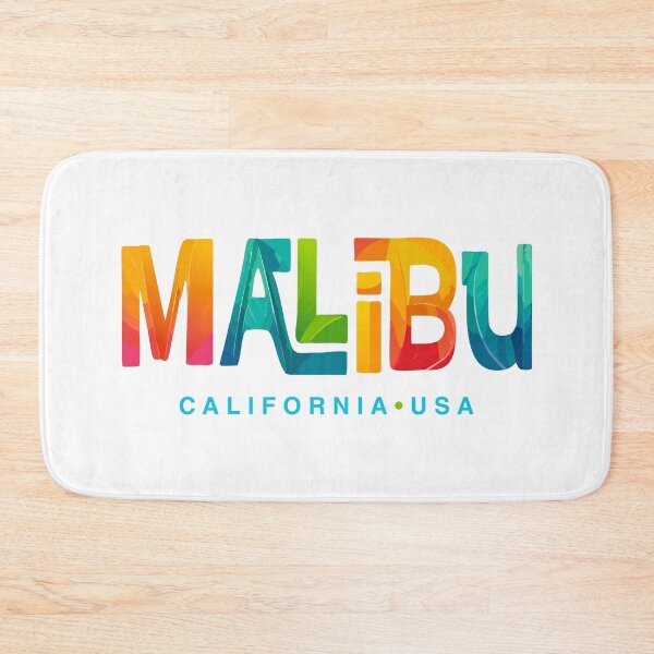 Item preview, Malibu California Retro Typographic Design designed and sold by Futurebeachbum.