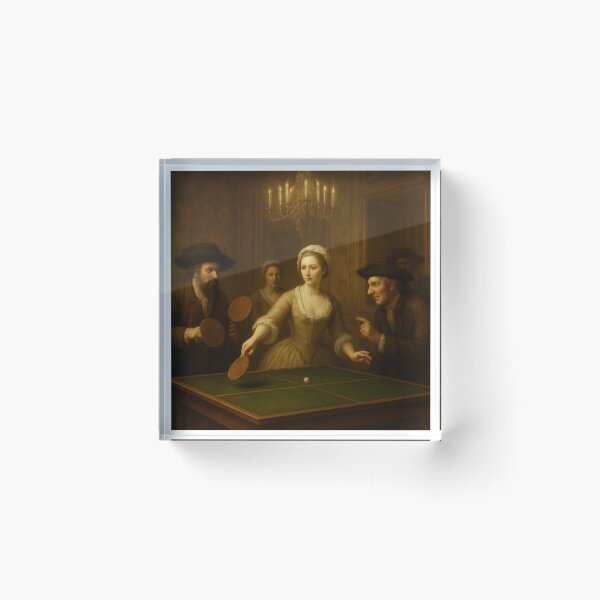 Item preview, The Grand Match: Classical Era Table Tennis -  Vintage Ping Pong Art  designed and sold by OhMyPingCo.
