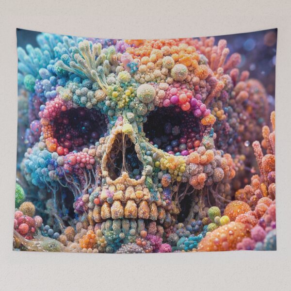 Item preview, Microbial Bioluminescent Human Skull designed and sold by AndreBarnard.