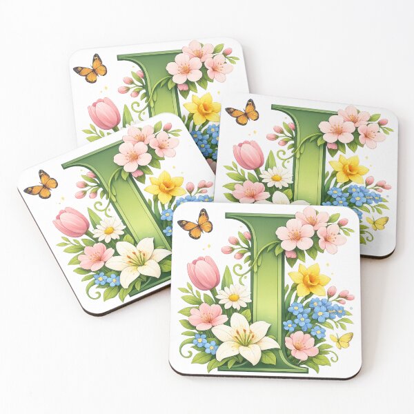 Item preview, Spring magic for mom – Personalized floral monogram I designed and sold by CoolContent Factory.