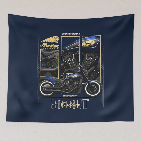 Item preview, Indian Scout Bobber Custom Blue designed and sold by BronArtworks.