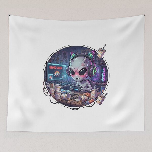 Item preview, Alien Gamer Rage Game Over Mode designed and sold by Sunkhung.