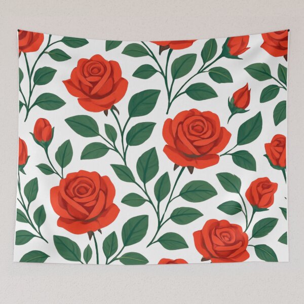 Item preview, Red rose pattern designed and sold by uunaa.