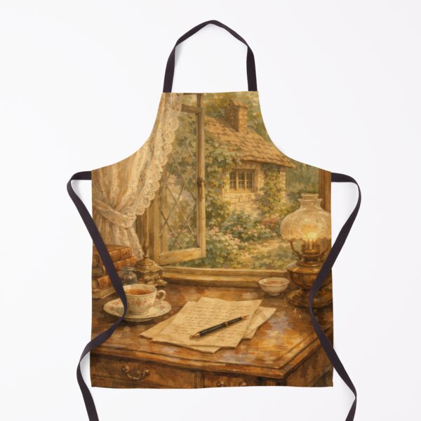 Item preview, Cottagecore Writing Desk – Victorian Tea and Letters by the Window designed and sold by ArtFreshStudio.