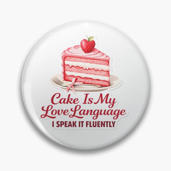Artikelvorschau, Kuchen ist meine Liebessprache – Lustiges Dessert für Liebhaber – Niedliches Kuchendesign – Backhumor – Geschenk entworfen und verkauft von SzyMazDesign.