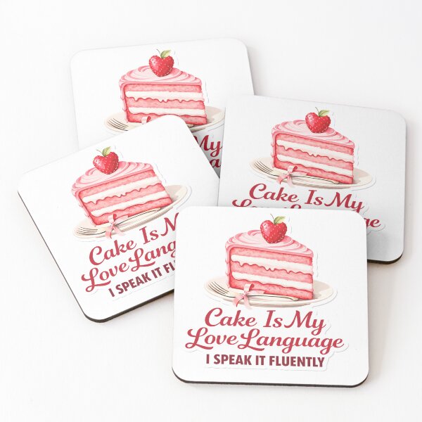 Item preview, Cake Is My Love Language Funny Dessert Lover Cute Cake Design Baking Humor Gift designed and sold by SzyMazDesign.