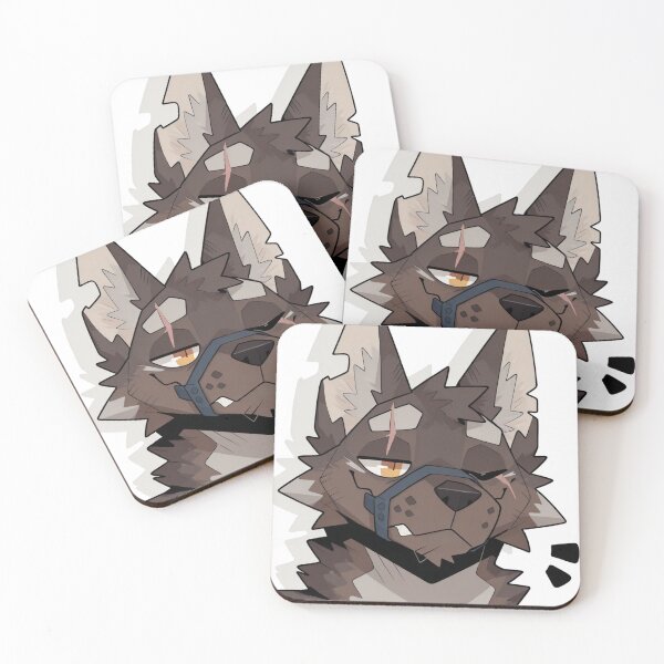 Item preview, Grumpy Battle-Scarred Tired Wolf in Muzzle Furry Art designed and sold by KaMow.