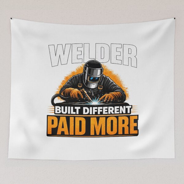 Item preview, Blue Collar Welder Shirt Paid More Built Different Funny Welding Job Humor designed and sold by SzyMazDesign.