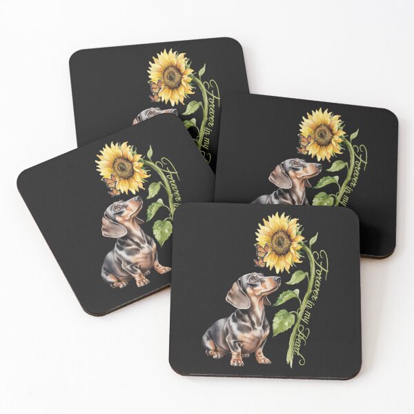 Item preview, Forever In My Heart Dachshund Sunflower Memorial Pet Loss Sympathy Gift designed and sold by tamdevo1.