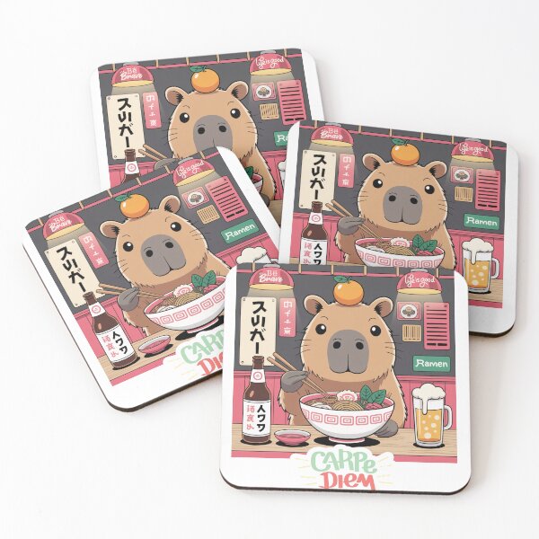 Item preview, Carpe Diem Capybara Eating Ramen designed and sold by Hiya Future.