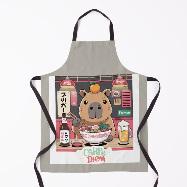 Item preview, Carpe Diem Capybara Eating Ramen designed and sold by Hiya Future.
