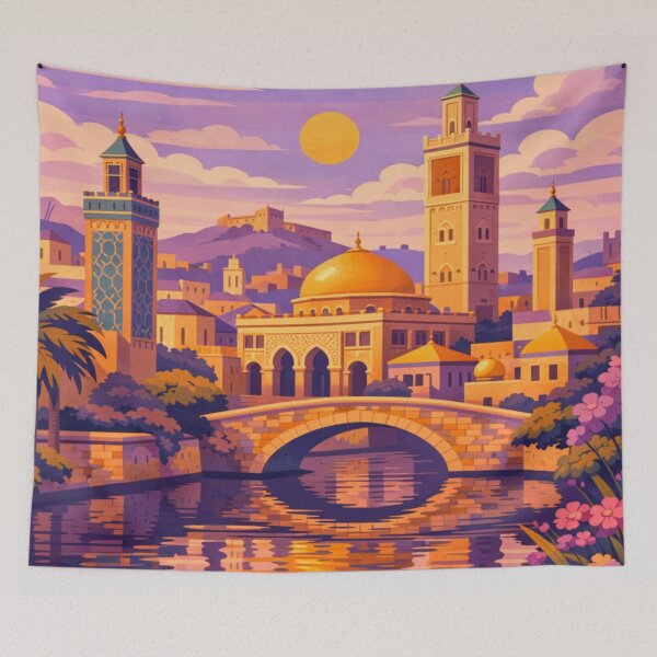 Item preview, Fez Morocco Vintage Travel Poster designed and sold by MatthewHeights.