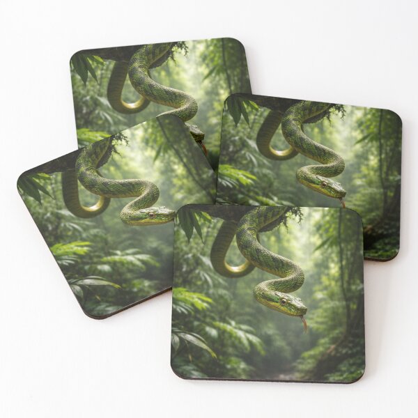 Item preview, Snake descending a tree in the jungle designed and sold by Malisa345.