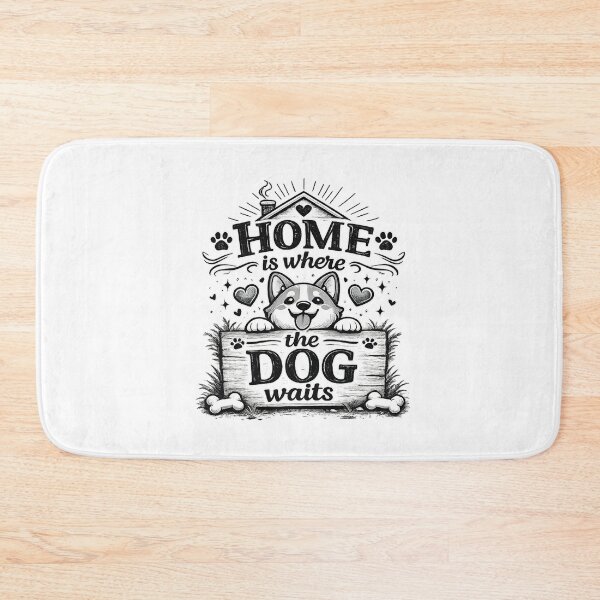 Item preview, home is where the dog waits designed and sold by SkyLineArt-Works.