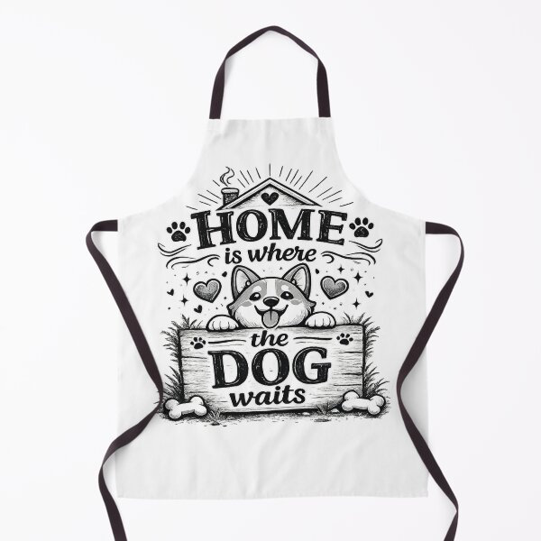 Item preview, home is where the dog waits designed and sold by SkyLineArt-Works.
