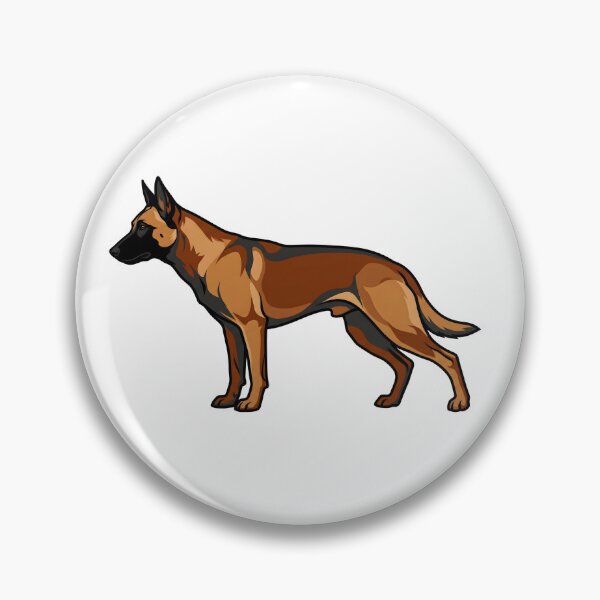 Item preview, Minimalist Belgian Malinois Dog Illustration designed and sold by DigitalGremlin.