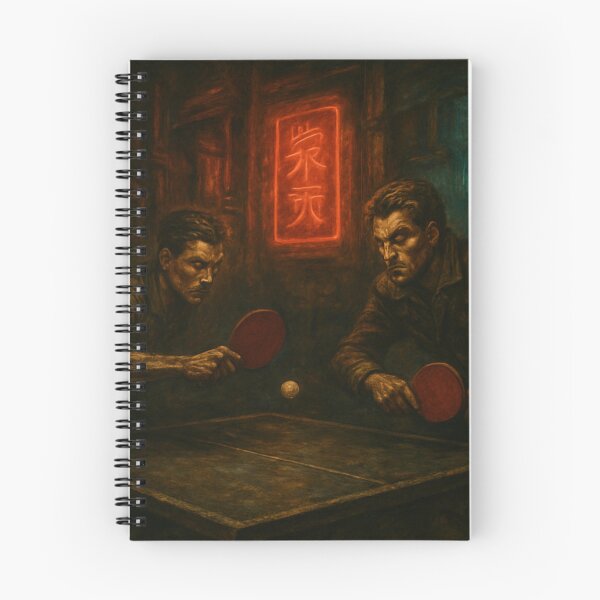 Item preview, Underground Ping Pong Club: The First Rule - Dark Noir Table Tennis T-Shirt designed and sold by OhMyPingCo.