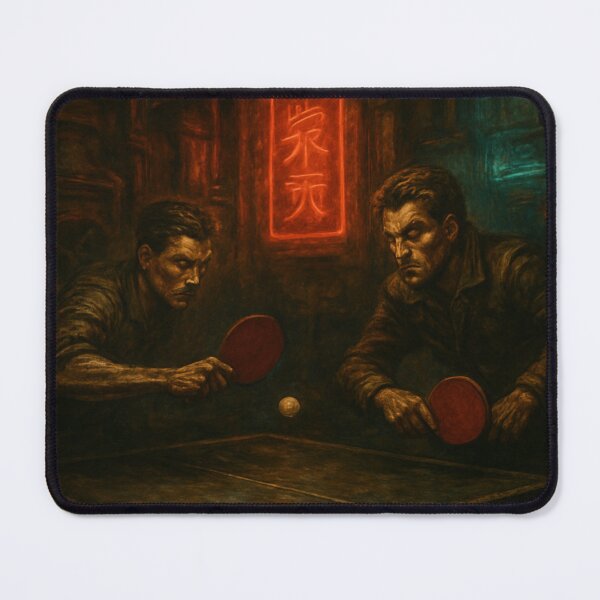 Item preview, Underground Ping Pong Club: The First Rule - Dark Noir Table Tennis T-Shirt designed and sold by OhMyPingCo.