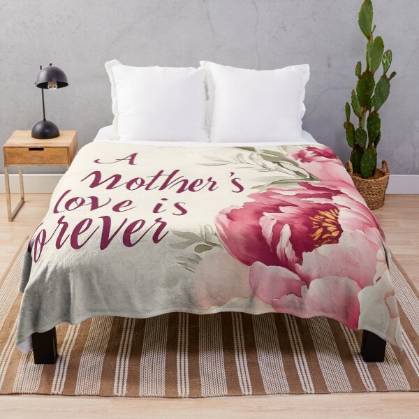 Artikelvorschau, Blumenposter „Mutterliebe ist ewig“ | Elegantes Wandbild mit rosa Pfingstrosen | Geschenkidee zum Muttertag entworfen und verkauft von innerfaith.