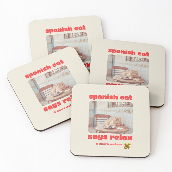 Item preview, Spanish Cat Says Relax — Mediterranean Cat design designed and sold by Melo&Mia.