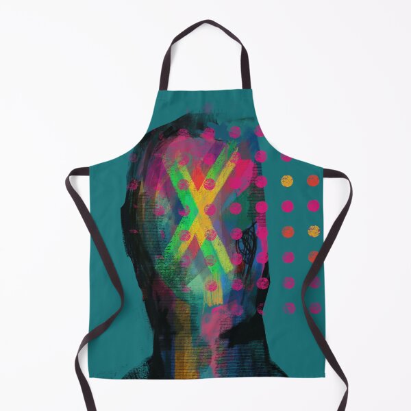 Item preview, Neon Glitch Abstract Human Head with Colorful Crosses designed and sold by MikZviagin.
