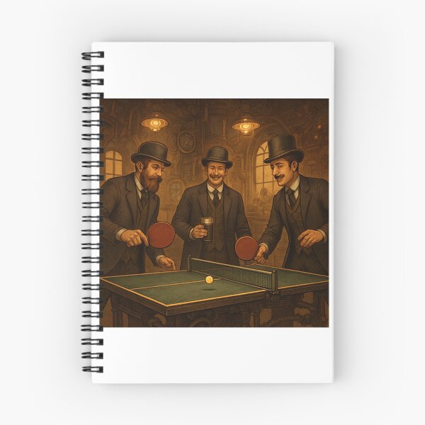 Item preview, Gentlemen's Ping Pong & Porter Society - Vintage Victorian Table Tennis T-Shirt designed and sold by OhMyPingCo.