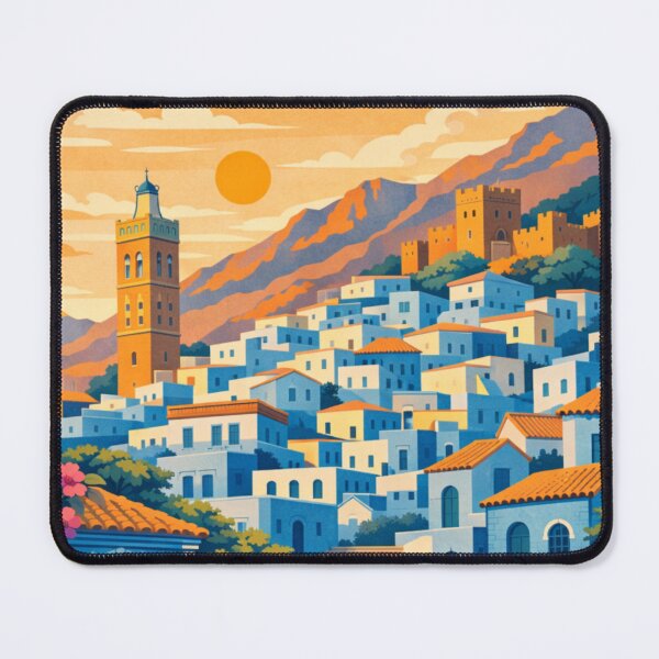 Item preview, Chefchaouen Morocco Vintage Travel Poster designed and sold by MatthewHeights.