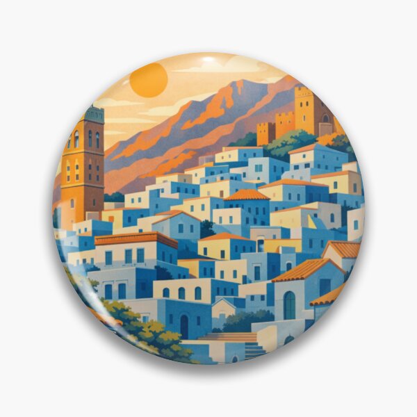 Item preview, Chefchaouen Morocco Vintage Travel Poster designed and sold by MatthewHeights.