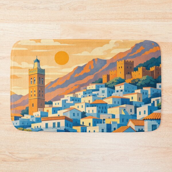 Item preview, Chefchaouen Morocco Vintage Travel Poster designed and sold by MatthewHeights.