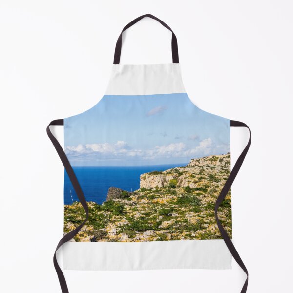 Item preview, Rocky Coastal Cliffs Overlooking Deep Blue Sea Under Clear Sky With Wild Grass designed and sold by Nmallia.