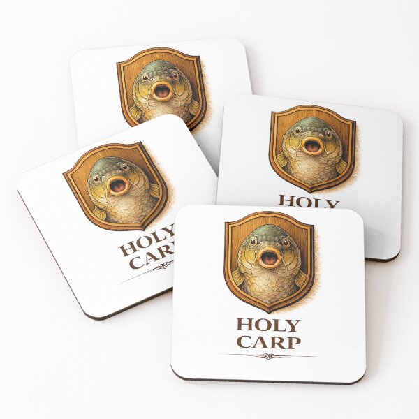 Item preview, Holy Carp – Vintage Taxidermy Fish Pun Illustration designed and sold by Grand Illusions.