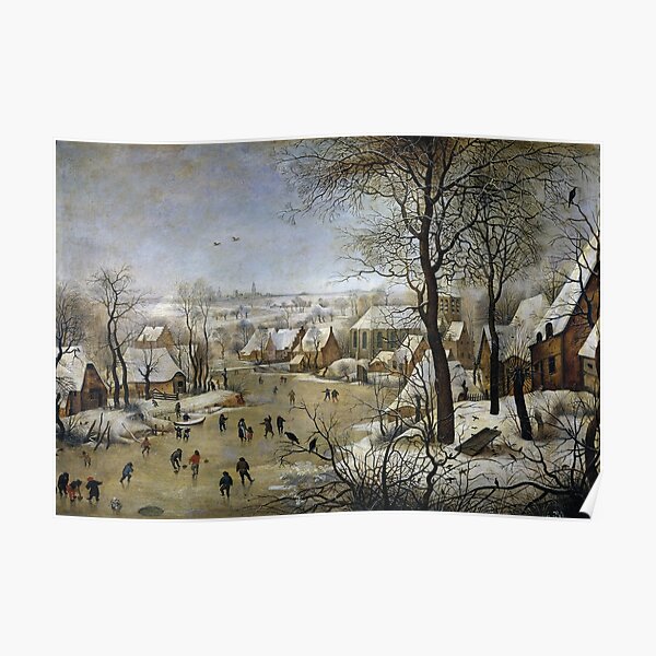 Pieter Bruegel The Elder Winter Landscape With A Bird Trap Poster By Themasters Redbubble