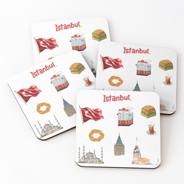 Item preview, Istanbul City Vibes Watercolor Sticker Sheet designed and sold by SaturnStudioart.