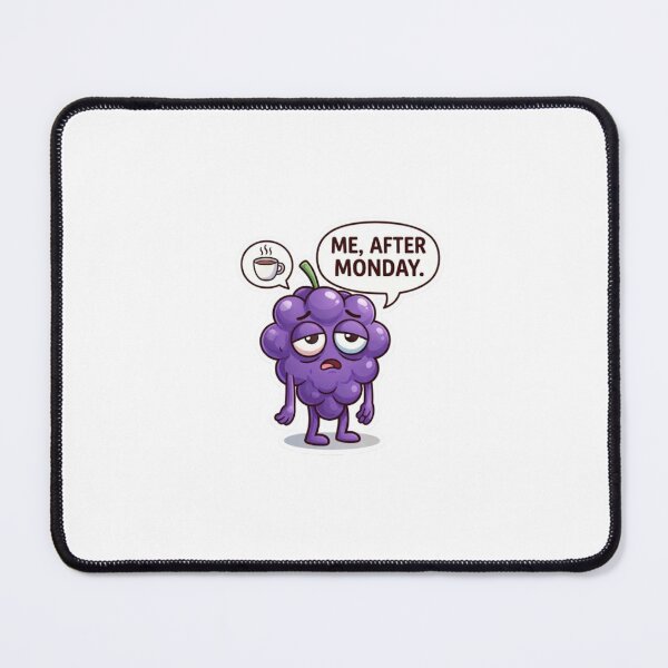 Item preview, Funny Tired Grape After Monday Mood designed and sold by bhaveshsticker.