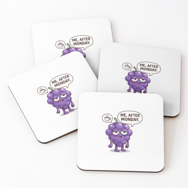 Item preview, Funny Tired Grape After Monday Mood designed and sold by bhaveshsticker.