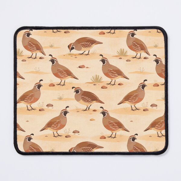 Item preview, Desert Quail Pattern Warm Sand Minimal Wildlife designed and sold by JessArty ⭐⭐⭐⭐⭐.