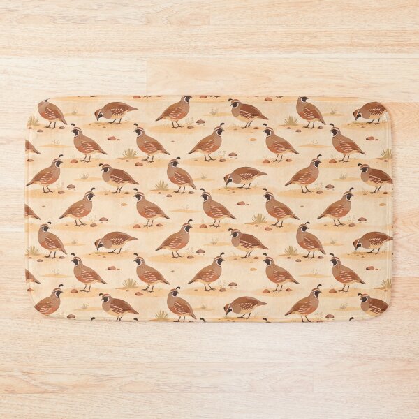 Item preview, Desert Quail Pattern Warm Sand Minimal Wildlife designed and sold by JessArty ⭐⭐⭐⭐⭐.