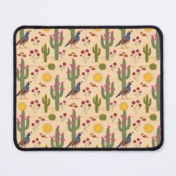 Item preview, Desert Quail Colorful Cactus Floral Southwest Art designed and sold by JessArty ⭐⭐⭐⭐⭐.